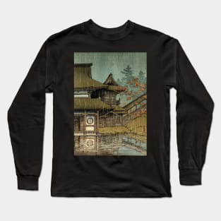 Hasui Kawase - sendai temple Japanese Art Long Sleeve T-Shirt